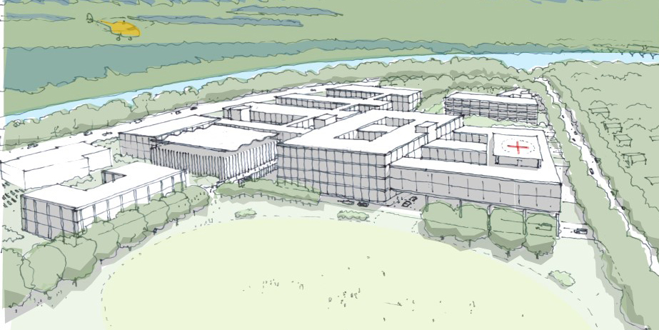 Artist's impression of the long term vision for Shoalhaven Hospital