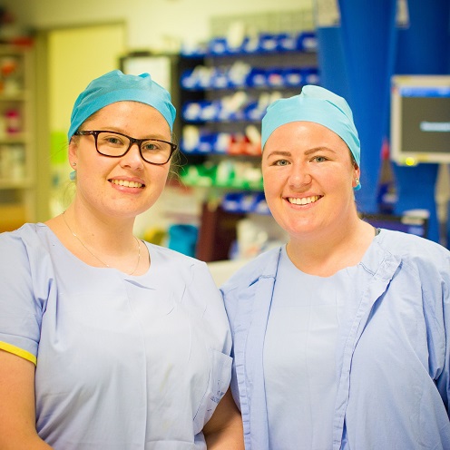 perioperative staff wearing scrubs