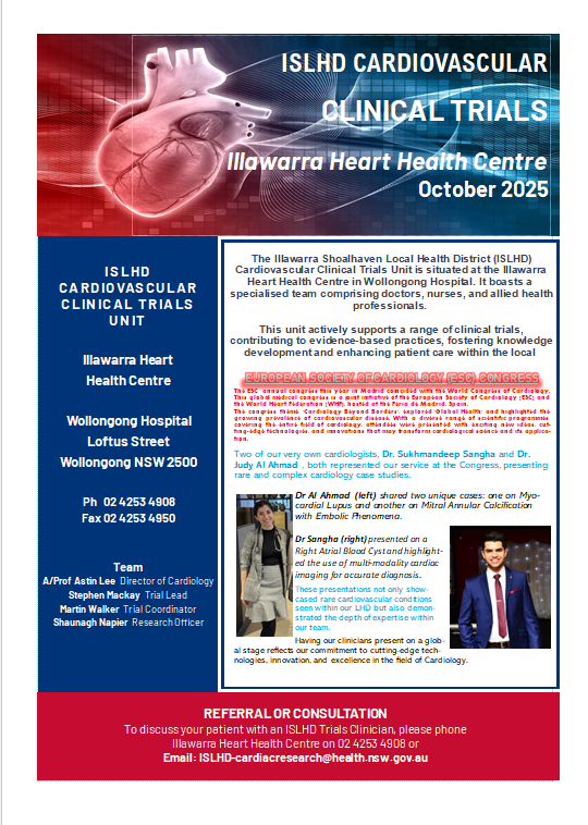 Cardiovascular Clinical Trial Newsletter - October 2025