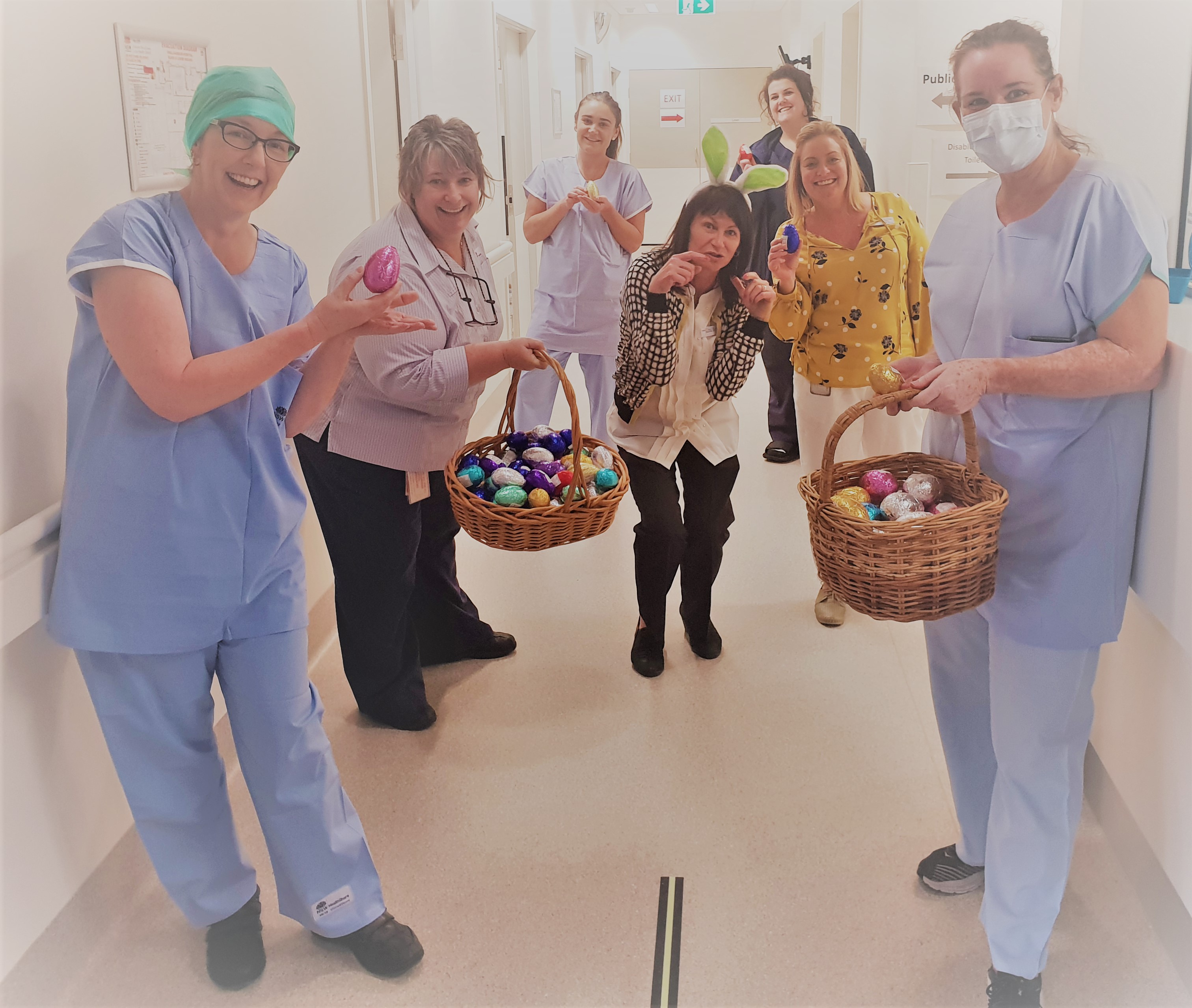 Hospital staff enjoy Easter eggs