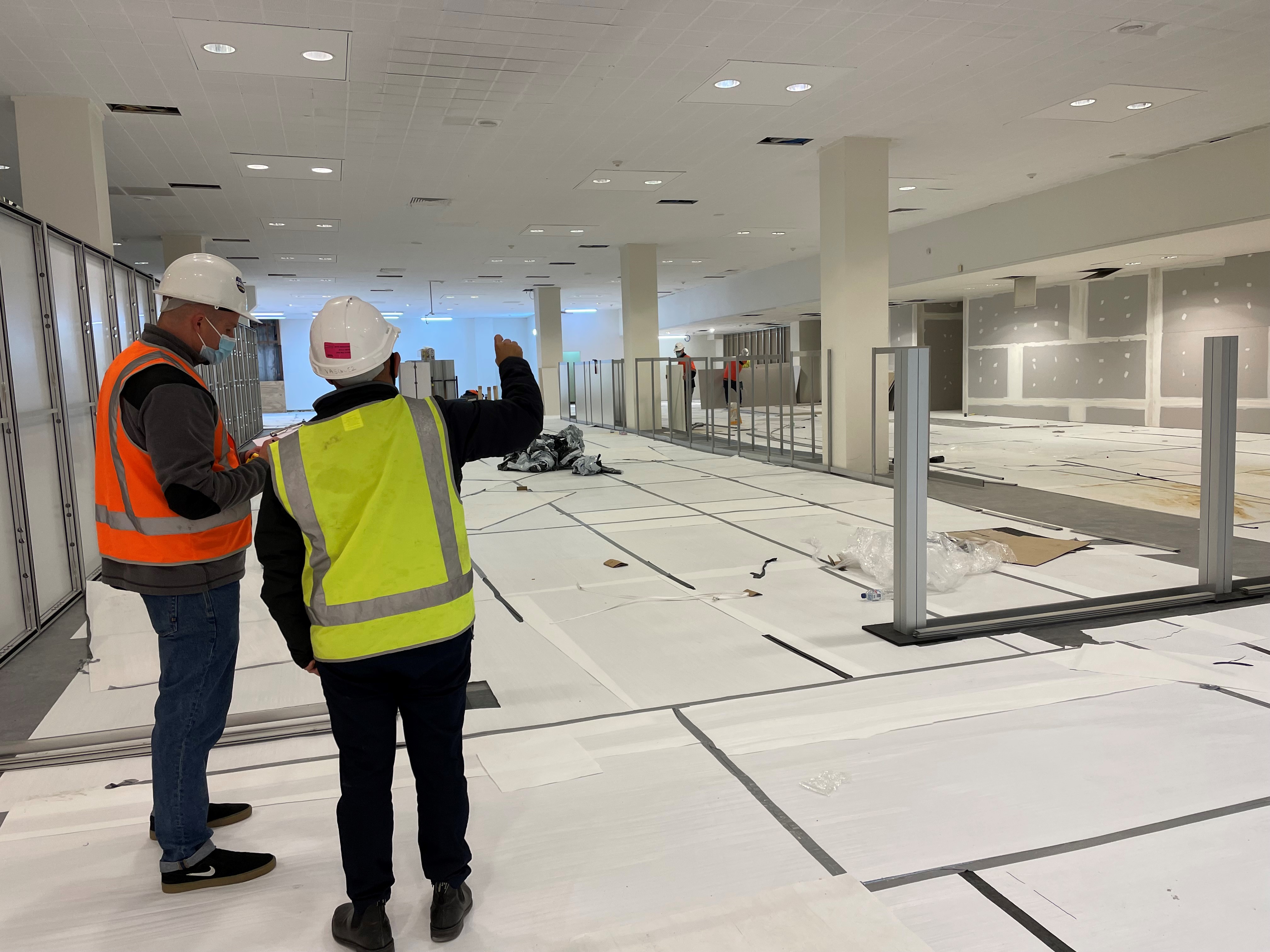 Inside the hub is under construction