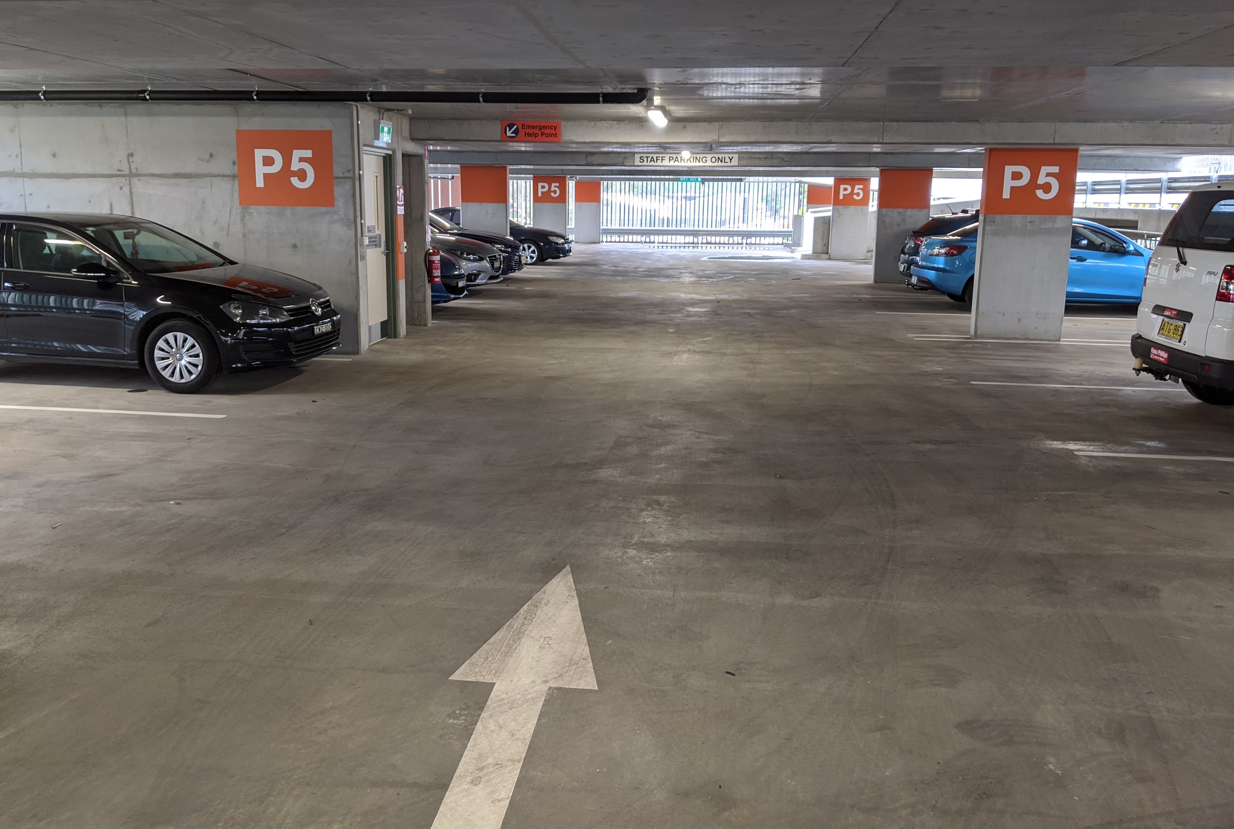 internal view multi-storey carpark