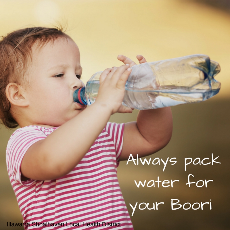 Always pack water for your boori - healthy grab