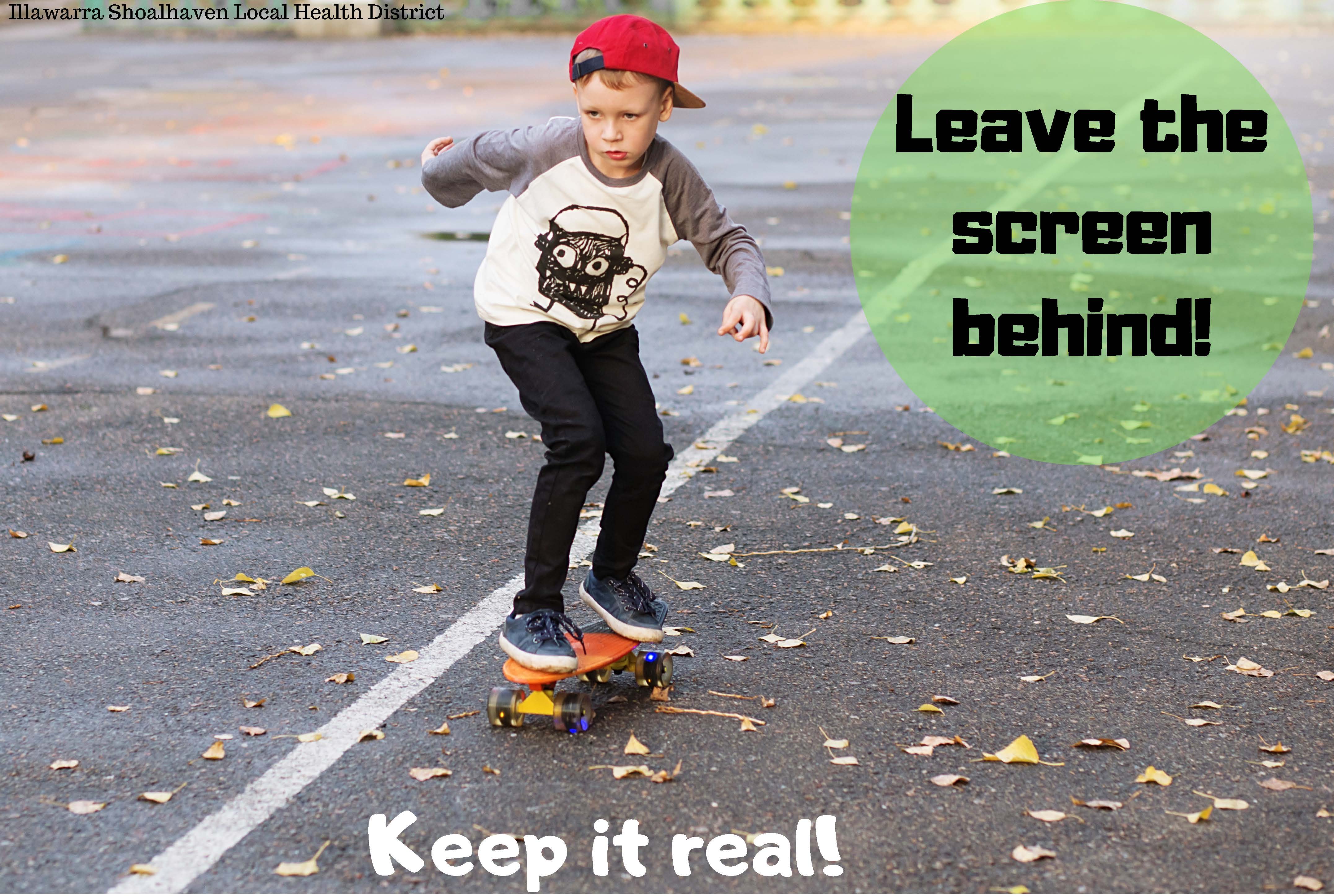 Leave the screen behind - healthy grab