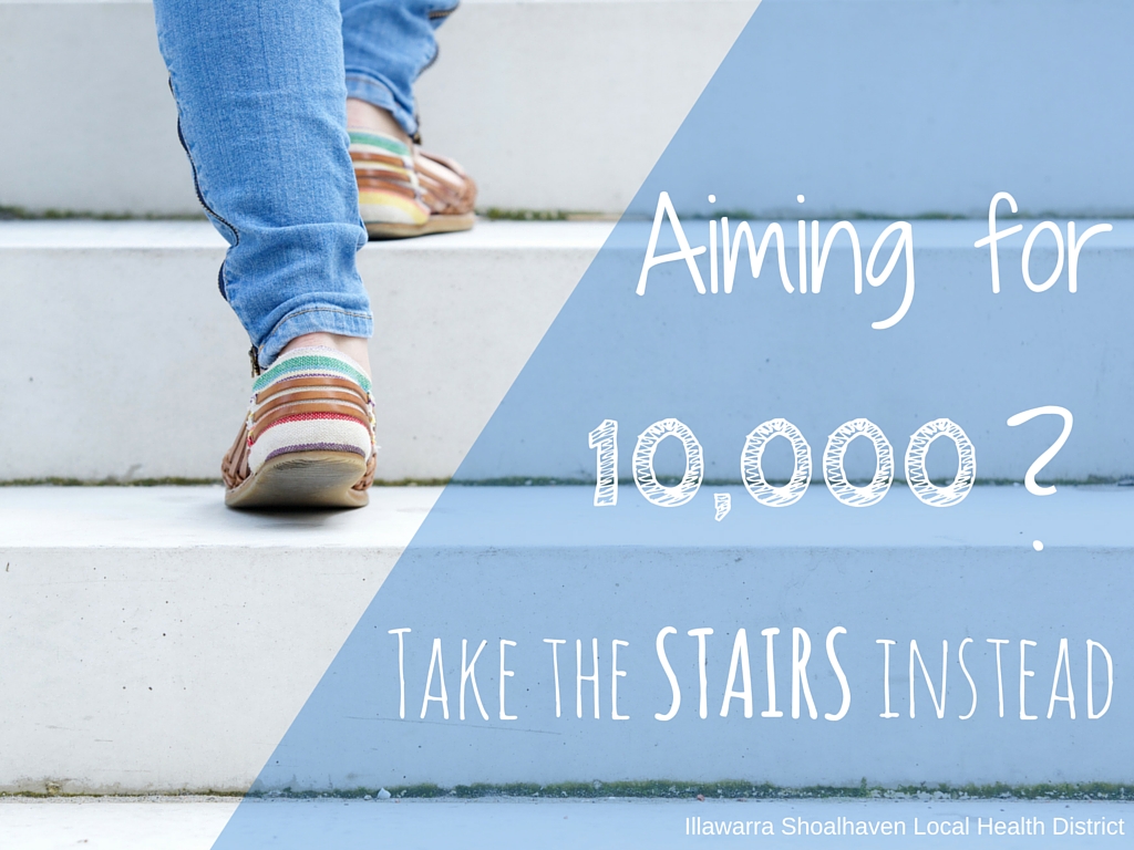Aiming for 10,000? Take the stairs instead - healthy grab
