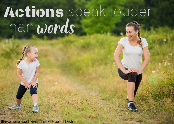 Actions speak louder than words - healthy grab
