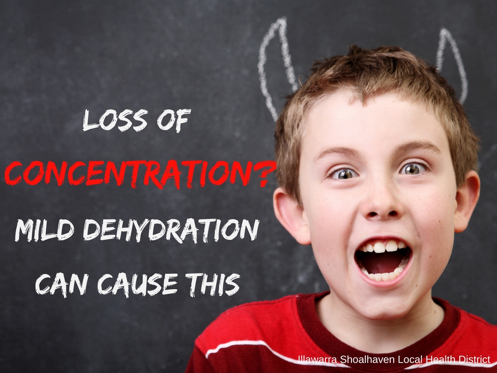 Loss of concentration? Mild dehydration can cause this - healthy grab