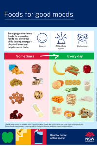 image of sometimes foods compared to everyday foods