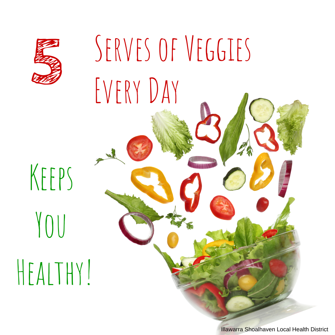 5 serves of veggies every day