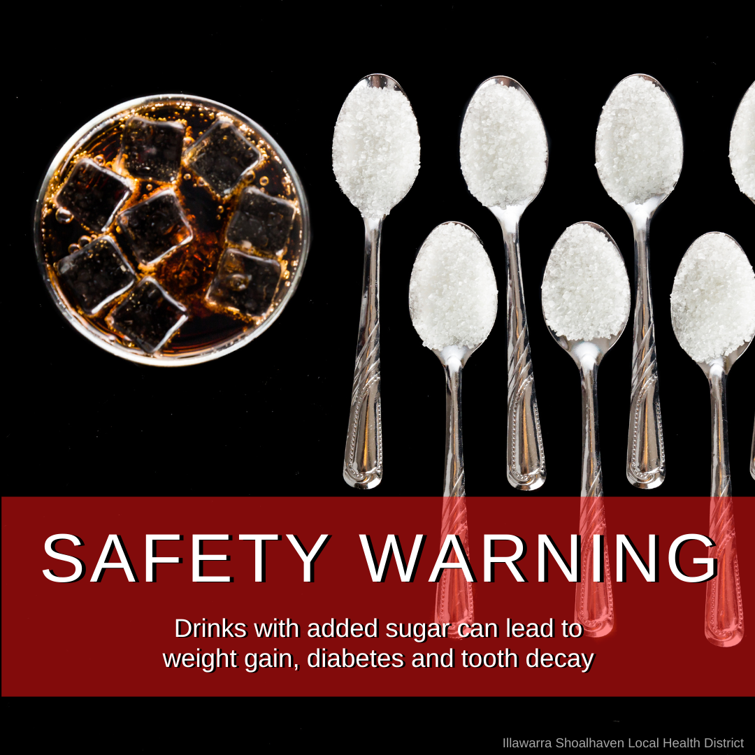 Sugary drink safety warning