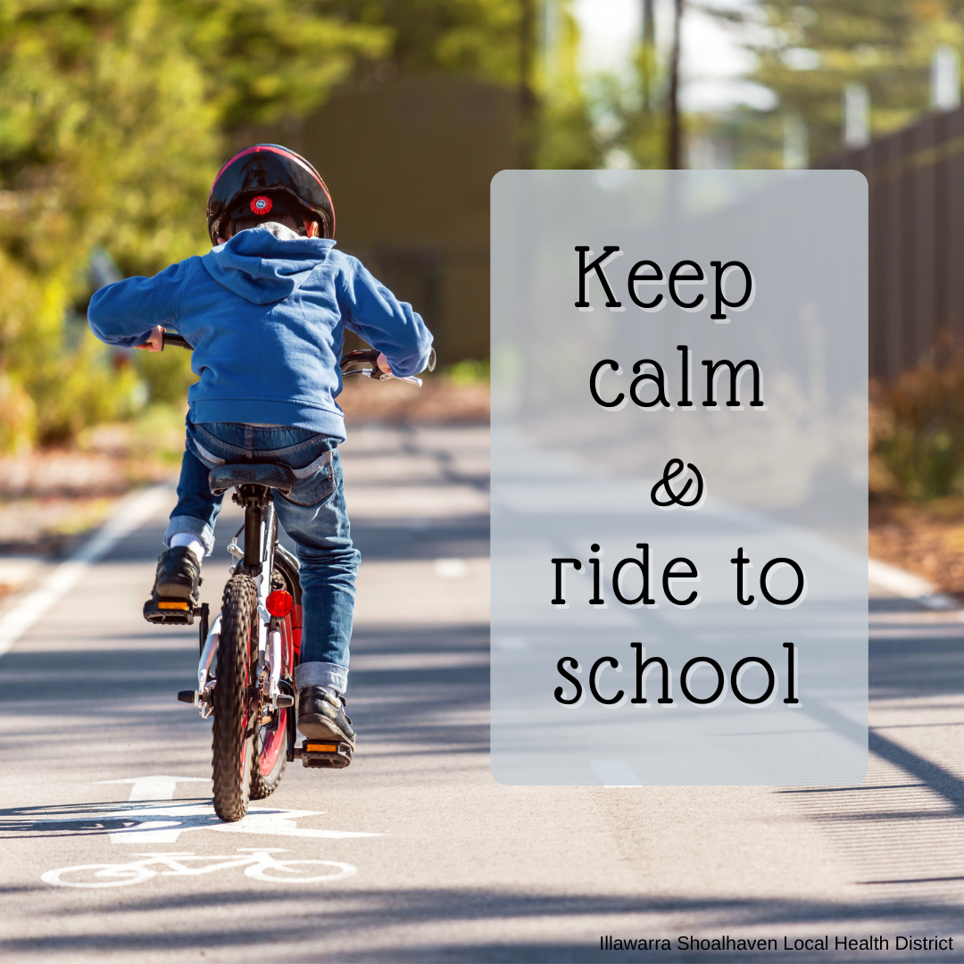 Keep calm and ride to school