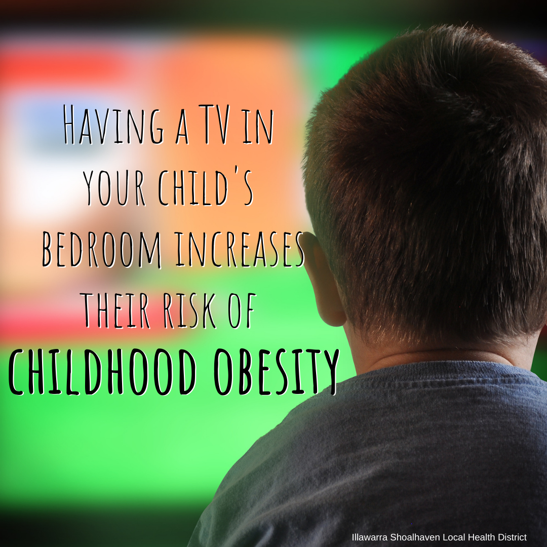 having a tv in your child's room increases their risk of childhood obesity