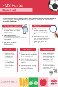 Student instructions for movement skills worksheet
