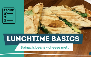 Spinach, beans & cheese melt