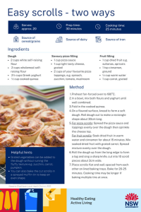 Easy scroll recipe flyer image