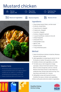 Mustrad chicken recipe flyer image