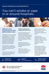 Smoke and vape free hospitals A4 factsheet