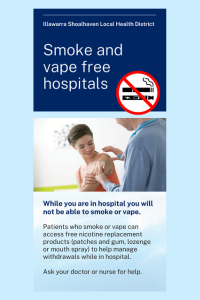 Smoke and vape free hospitals DL flyer