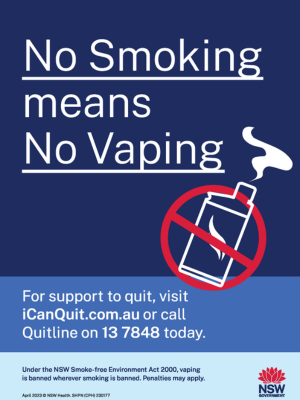 No smoking means no vaping poster