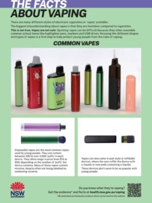 Types of vapes: parent factsheet