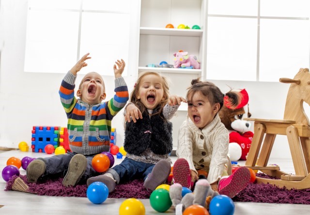 Happy children playing