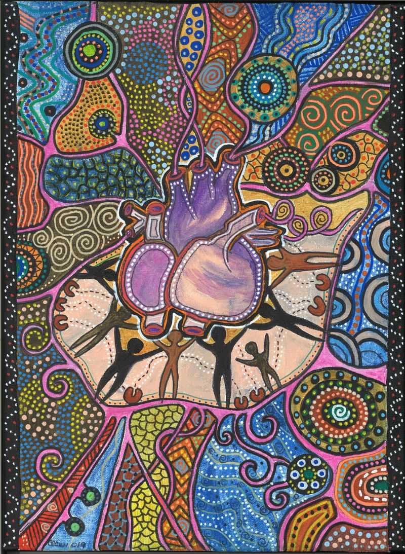 Aboriginal artwork for Healthy Hearts Project
