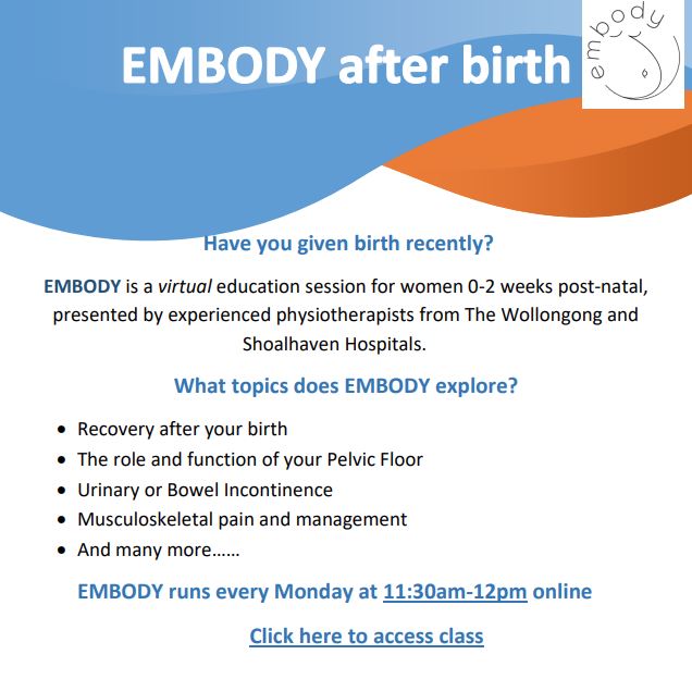 Embody Postnatal Physio Class
