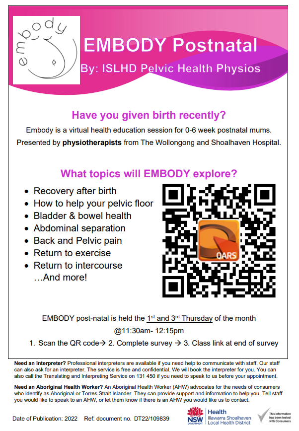 Embody, local physiotherapy, online