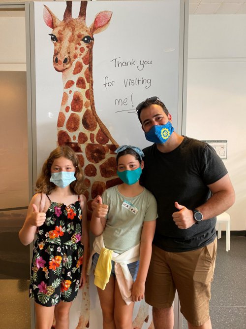 Children get vaccinated at Mass Vaccination Centre in Wollongong