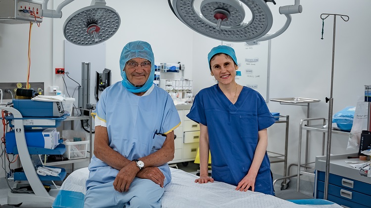 ISLHD Plastic Surgery Unit head, Professor Peter Haertsch and trainee Sonia Sinclair