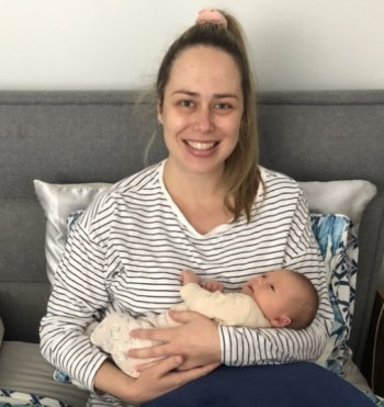 Tara Burrows and daughter Florence