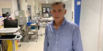 Dr Trevor Gardner stands in a ward at Wollongong Hospital
