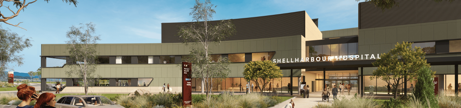 Artist impression of new Shellharbour Hospital