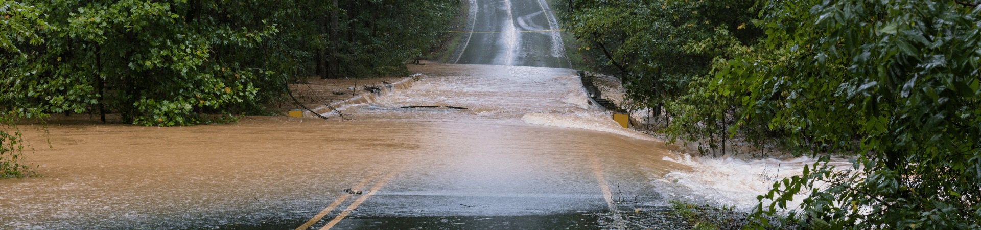 Flood on road