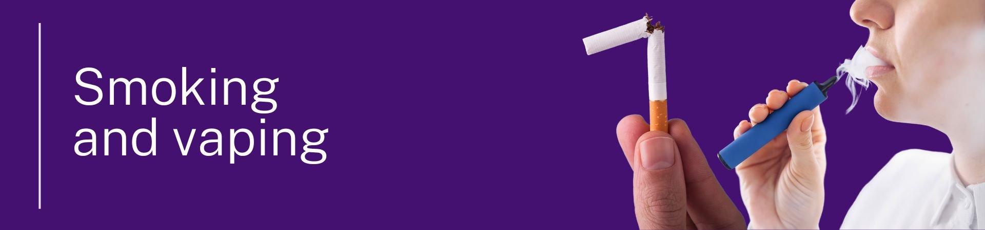 Smoking and vaping web banner