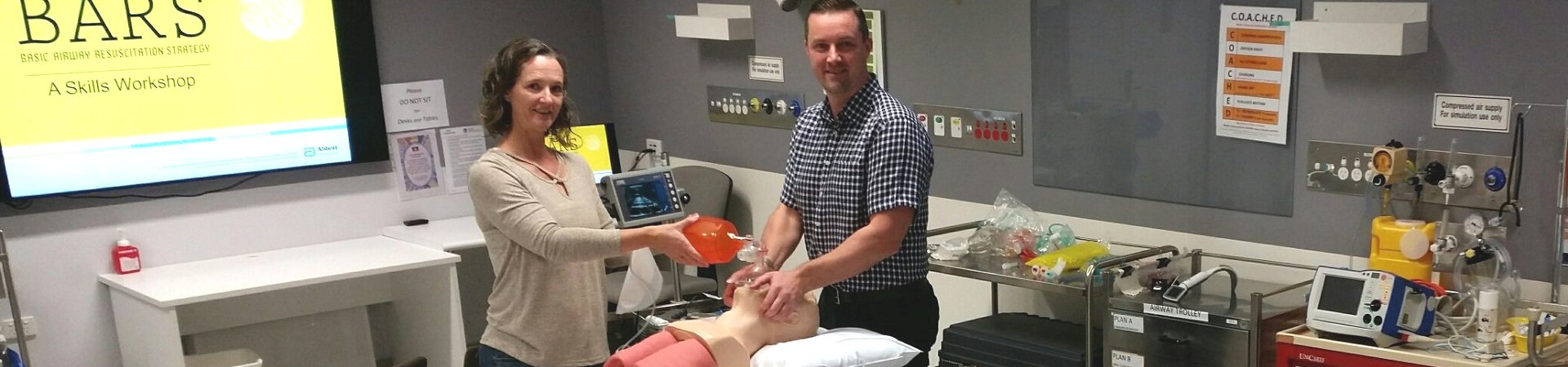 staff training in simulation lab