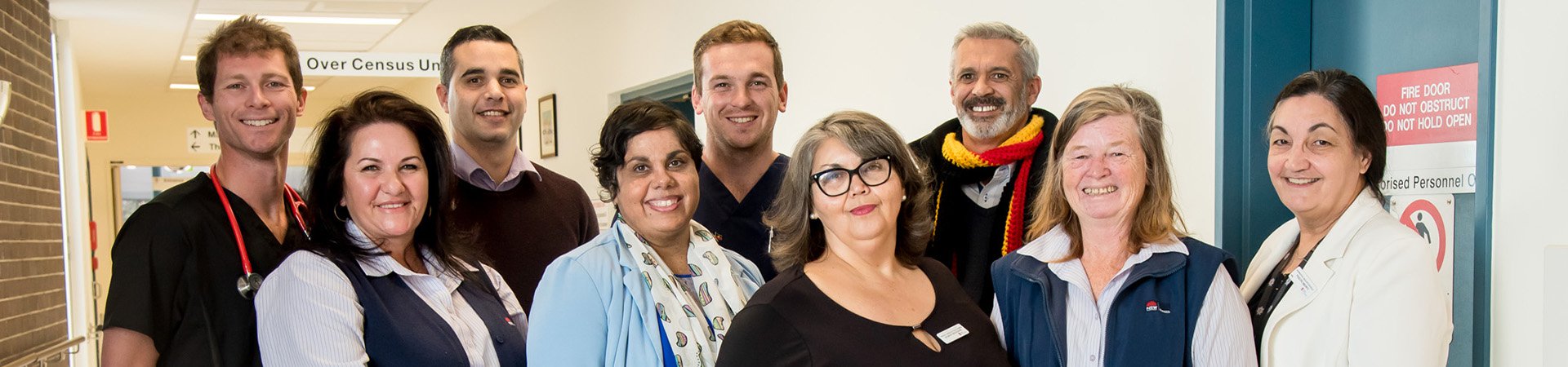 Aboriginal Health Staff in corridor at Shoalhaven Hospital