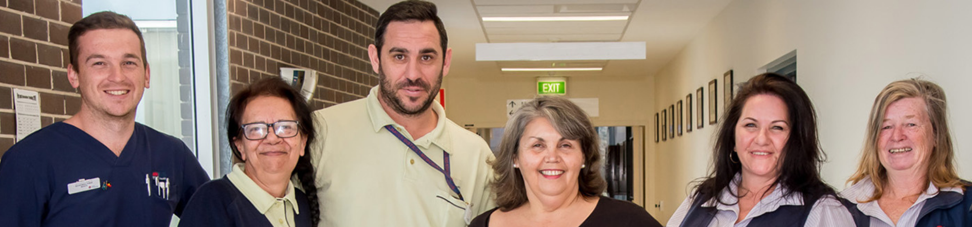Aboriginal Health Staff in corridor at Shoalhaven Hospital